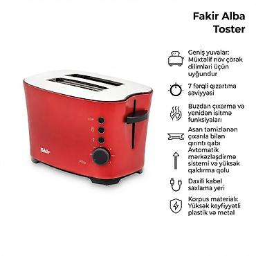 №: 16153 Məhsulun adı: Toster Fakir Alba 850 W Brend: Fakir