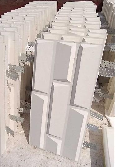 Декоративные 3D-панели для интерьера/фасада - Материал: гипс/бетон
