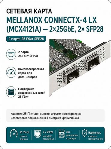 Сетевая карта Mellanox ConnectX-4 Lx (MCX4121A) — 2×25GbE, 2× SFP28 ~