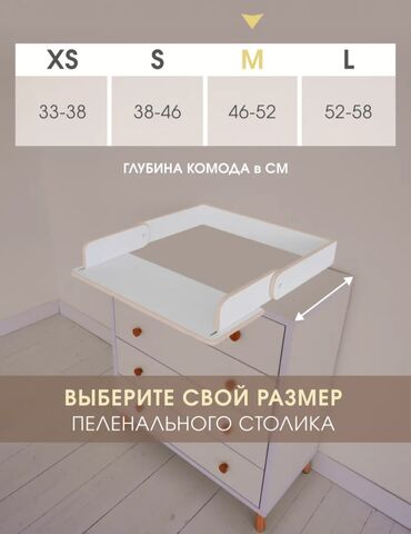 Пеленальные столы: Пеленальный стол, Новый, МДФ — 12