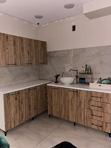 Mətbəx mebel dəsti – modern skandinav üslubu - Material: şaquli