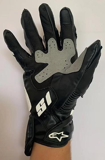 Sportska odeća: Moto rukavice – crno‑bele, sportski model sa zaštitom - Duge sportske — 4