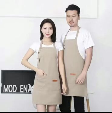 Спецодежда: Холщовый фартук для ресторана, персонализированный с печатью логотипа — 5