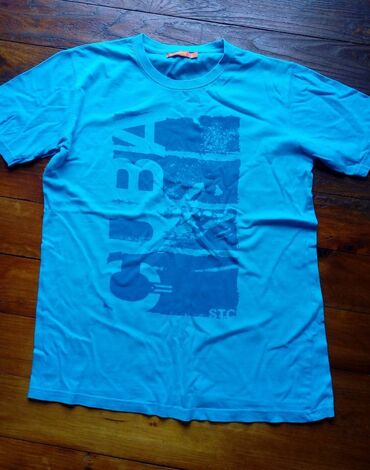 icon dsquared2 majice: Short sleeves T-shirt, XL (EU 54), color - Turquoise, Cotton