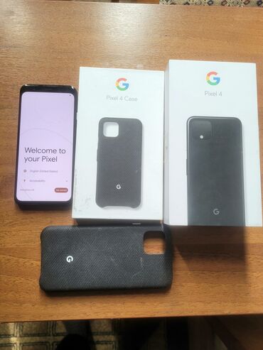 google chasy: Google Pixel 4, Б/у, 64 ГБ, цвет - Черный, 1 SIM, eSIM