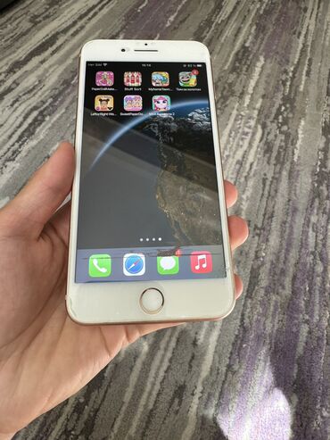 Apple iPhone: IPhone 8 Plus, Б/у, 256 ГБ, Rose Gold, Защитное стекло, Чехол