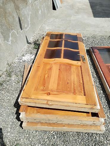 pancara: Taxta giriş/otaq qapıları - Material: tam taxta (şam/kətan — 2