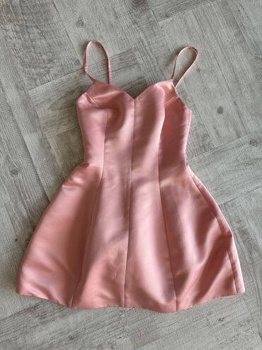 haljine pliš: XS (EU 34), color - Pink, Cocktail, Other sleeves