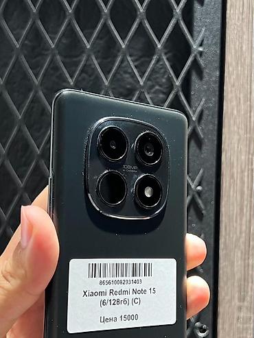 смартфон xiaomi redmi note 14: Xiaomi, 15, Б/у, 128 ГБ, цвет - Черный, В рассрочку, 2 SIM — 2