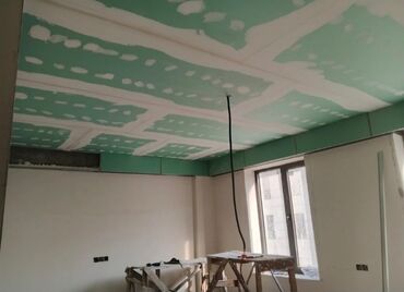 Tavan işləri: Alçıpan tavan və elektrik işləri – dizayn və montaj - İki səviyyəli — 4