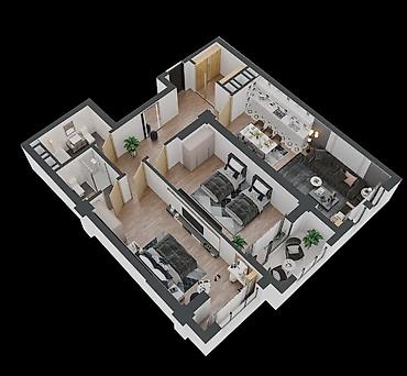 ayar group 3: 3 комнаты, 100 м², Ала-Арча ТРЦ Элитка, 15 этаж, ПСО (под самоотделку) — 4