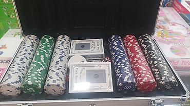uno kart: Poker fiska dəsti.300 ədəd (professional).2 dəst kart.5 oyun zəri — 2