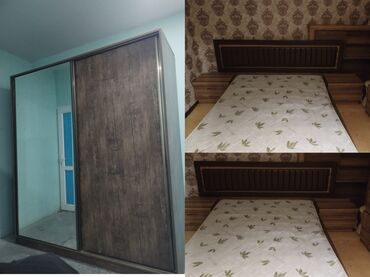 2 спальная кровать: 2 односпальные кровати, Шкаф, 2 тумбы
