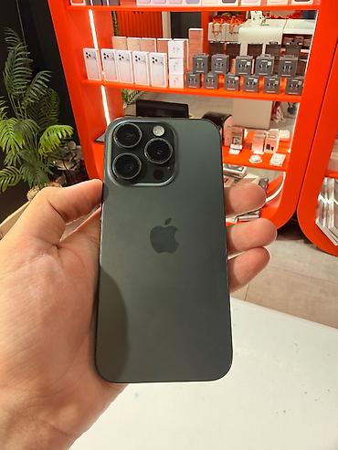 i̇phone s: IPhone 15 Pro, 128 GB, Black Titanium, Zəmanət — 2