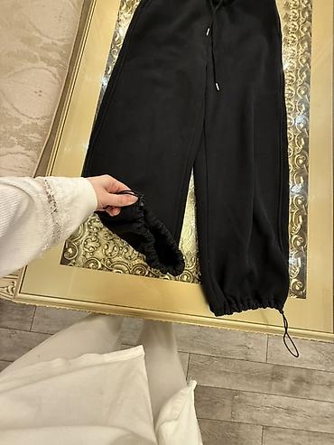 Айымдардын кийими: Утеплённые женские/унисекс джоггеры черного цвета. - Тёплая мягкая — 2