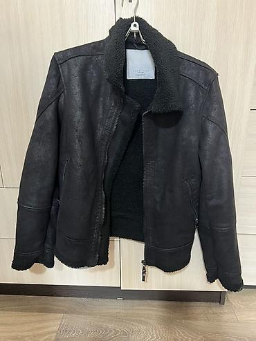 шерпа: Мужская куртка, M, Zara, Б/у, цвет - Черный, Самовывоз — 1