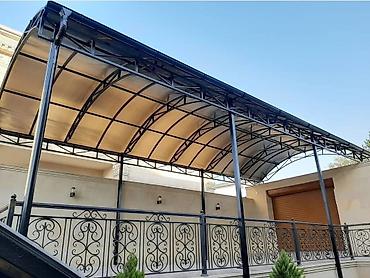 Dam işləri: Naveslerin ve kaziroklarin yigilmasi Polikarbonat ve dam ortuklerinin — 6