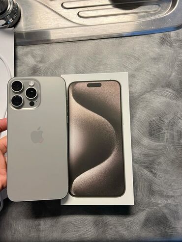 Apple iPhone: IPhone 15 Pro Max, Б/у, 256 ГБ, Natural Titanium, 86 %