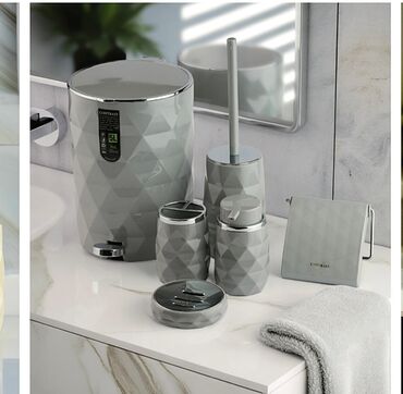 Digər məişət məhsulları: Vanna Otağı Aksesuar Dəsti – "Contrast" ✨ Dizayn: 2025-2026 yeni -da lalafo.az — 2 Digər məişət məhsulları: Vanna Otağı Aksesuar Dəsti – "Contrast" ✨ Dizayn: 2025-2026 yeni — 2