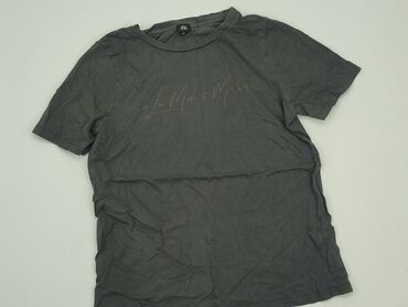 czarne t shirty i marynarka: T-shirt, River Island, L (EU 40), condition - Good