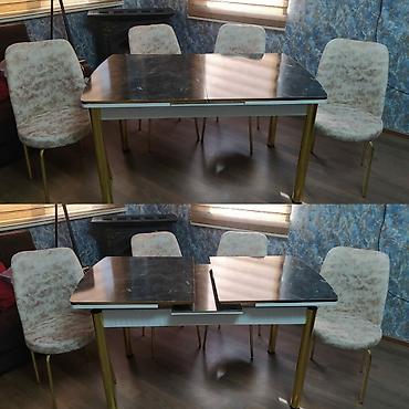 Masa və oturacaq dəstləri: Mətbəx üçün, Yeni, Açılan, Dördbucaq masa, 4 stul — 2