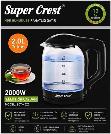 qovuqlu çay: Şüşə elektrik çaydan Şüşə elektrik çaynik Super Crest SCT-4020 — 1
