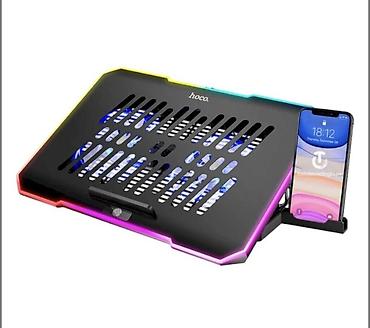 study lamp: Охлаждающая подставка для ноутбука Hoco DH19 Cool RGB - Эффективное — 4