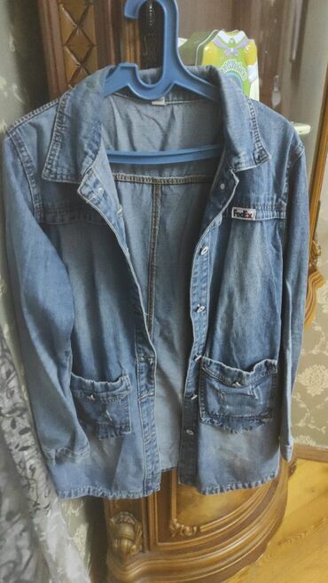 Dəstlər, kostyumlar: Qadın geyim dəsti – 4 məhsul 1) Cins ətək - Tünd mavi denim - Ön — 12