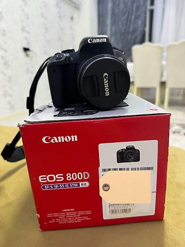 Fotokameralar: EOS 800D EF-S 18-55 IS STM Fotoaparat 650 azn-ə satılır.Demək olar — 5