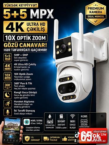 iphone 12 pro irsad: 🎥 PREMIUM 5+5 MPX Wi-Fi Ağıllı Kamera – Cəmi 65 AZN! 🔥 ✅ 5MP + 5MP — 3