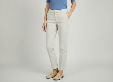 spodnie damskie marks spencer: Per Una, Material trousers for women, size L