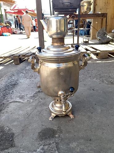 Samovarlar: Klassik metal samovar - Material: qalın divarlı mis/pirinç korpus — 3