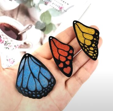 эпоксидная смола: Серьги в форме бабочек, Комбинированные Украшения, форма для ювелирных
