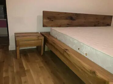 Kreveti: Bračni krevet hrast + 2 noćna stolića Bračni krevet izrađen od — 9