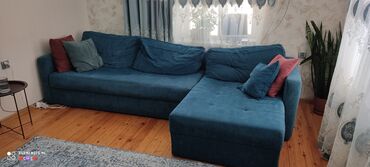 kunc divan islenmis: Б/у, Угловой диван, Диван, Без подьемного механизма, Нераскладной