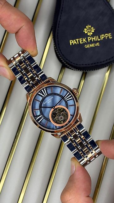 mirvari reng: Patek Philippe qol saatı – avtomatik mexanizm, safir şüşə, 5 ATM suya — 4