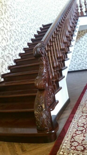 Обшивка лестниц: Изготовление лестниц на заказ город Ош — 28