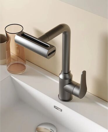 краник для кухни: Жаңы, Бир рычагдуу, Дат баспас болот, Функциялары жок, Өзү алып кетүү