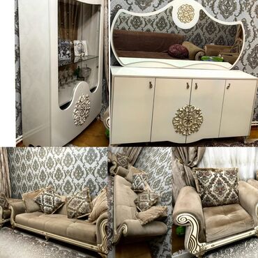 обеденный набор: Dest 480azn satilir.deste daxildi divan+2kreslo+ qorka+kamod. ayri