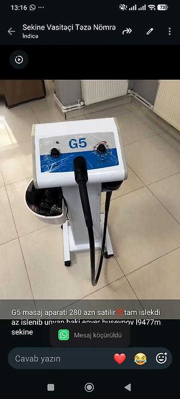 G5 masaj aparati 280 azn satilir‼️tam islekdi az islenib unvan baki