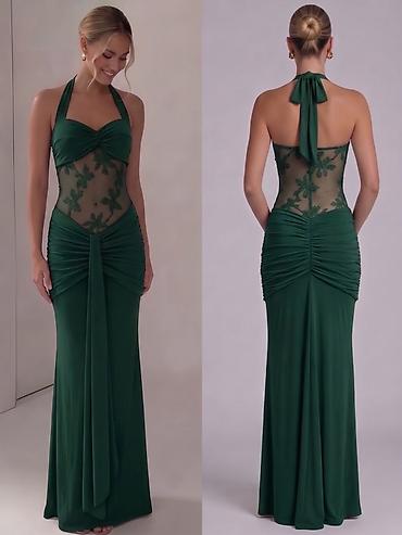 second hand vrsac: Elegantna duga haljina na preklop sa halter vezivanjem oko vrata — 2