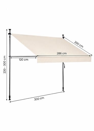 ikea basta: Tenda za balkon i terasu 300x220-310 cm – Bež Novo, nekorišćeno 3 — 2
