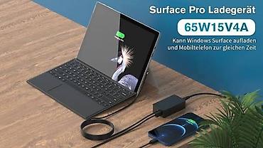 Адаптеры питания для ноутбуков: Зарядное устройство Microsoft Surface+шнур (Комплект) мощностью 65 Вт — 7