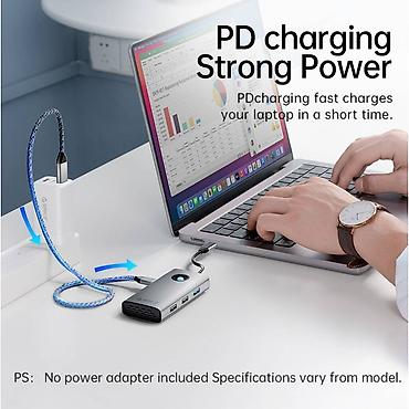 dell notbuk: ⚡ ORICO PW11-6P-GY-EP – 6-in-1 USB Hub: Gigabit LAN, HDMI 4K, USB3.0 — 8