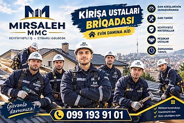 asma tavan ustasi: Kirişə ustaları briqadası – dam işləri və dam örtükləri Xidmətlər: - — 1