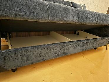 divan mini: Tünd boz rəngdə, qrafit tonlarında şık dizayna malik 3 nəfərlik divan — 9