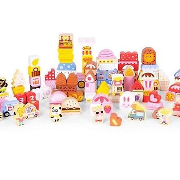 buzz cacak patike: EDUKATIVNE DRVENE KOCKE SET – CANDY CITY, 116 kom Brend: ECO TOYS — 1