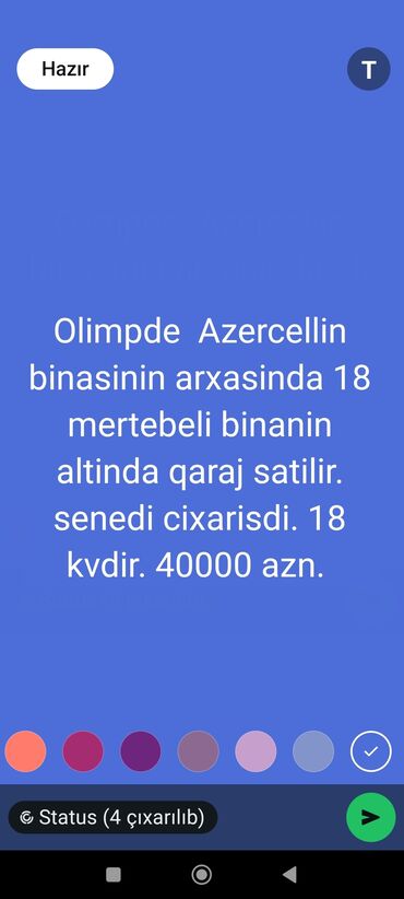 Kirayə qaraj: 18 kv. m, 3 * 6 * 3