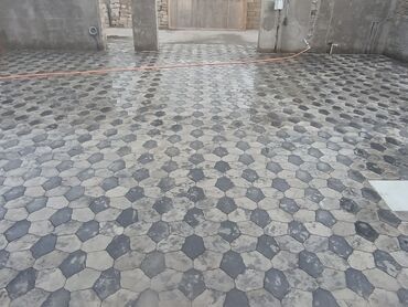 Tamet: Tamet döşəmə xidməti – dekorativ beton/daş təməli ilə həyət və giriş — 35