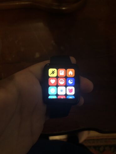 b köynəyi var: İşlənmiş, Smart saat, Xiaomi, Sensor ekran, rəng - Göy